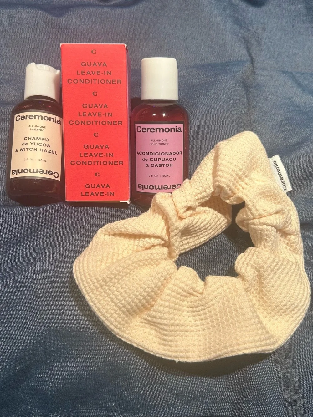 Ceremonia Minis Haircare Set + Branded Scrunchie